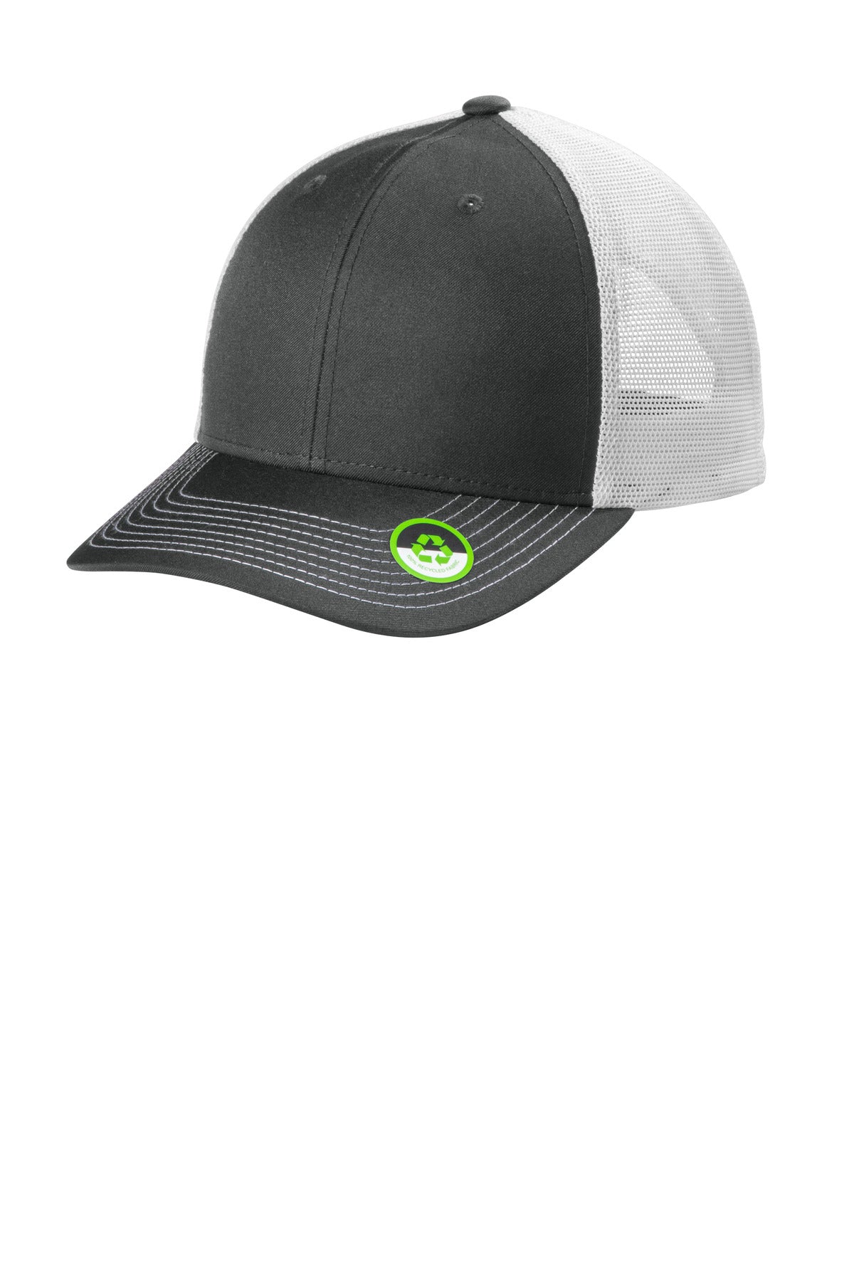Port Authority Eco Snapback Trucker Cap C402ECO - Smoke Grey/ White