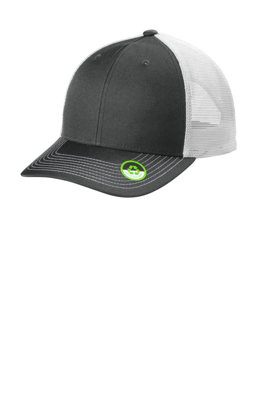 Port Authority Eco Snapback Trucker Cap C402ECO - Smoke Grey/ White