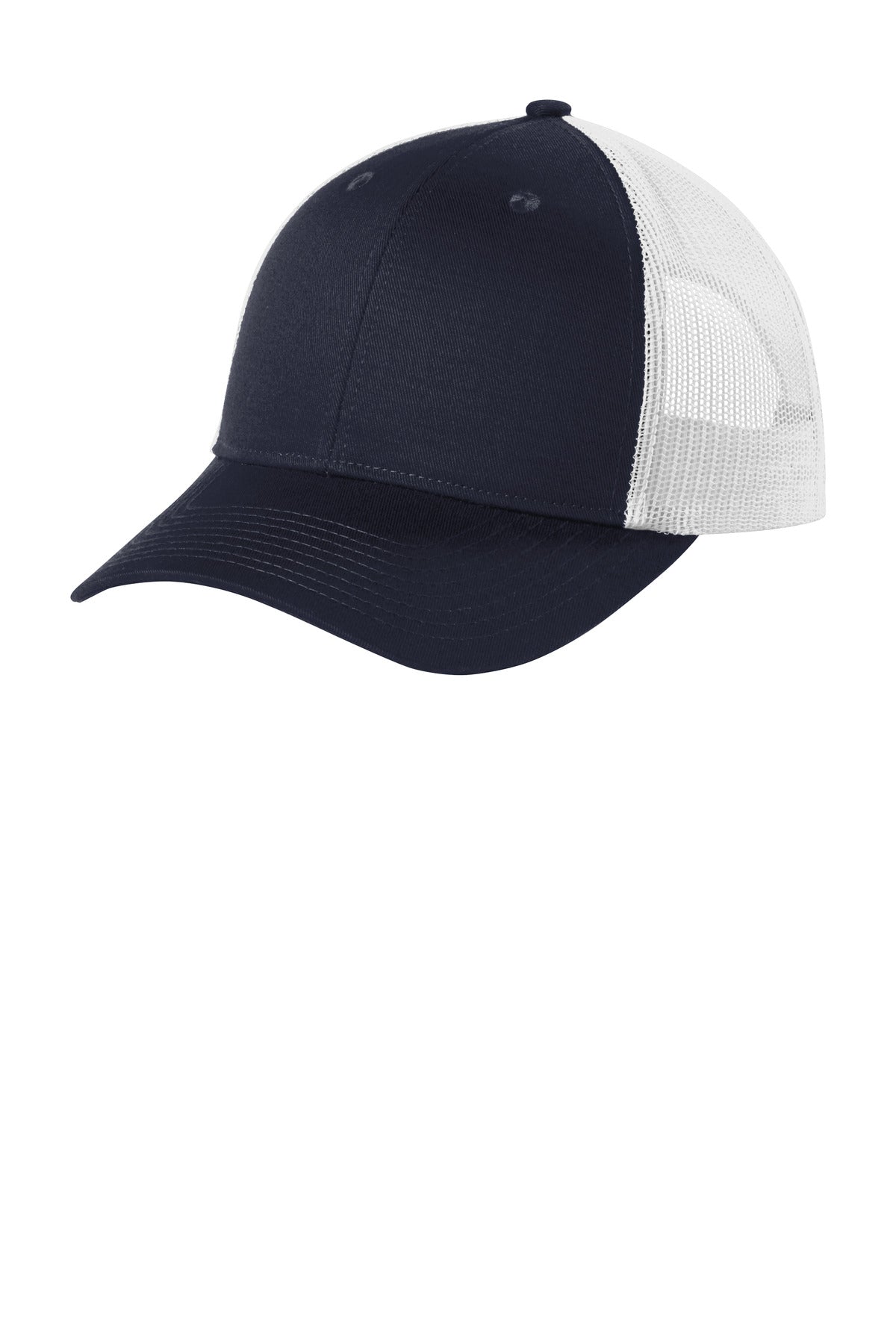 Port Authority  Low-Profile Snapback Trucker Cap C402LP - Rich Navy/ White