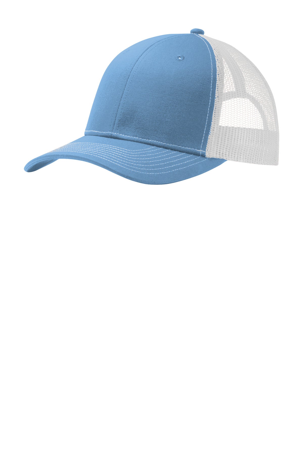 Port Authority Snapback Trucker Cap. C402 - Carolina Blue/ White