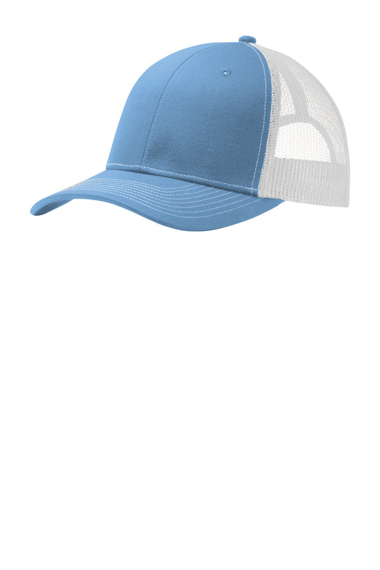 Port Authority Snapback Trucker Cap. C402 - Carolina Blue/ White