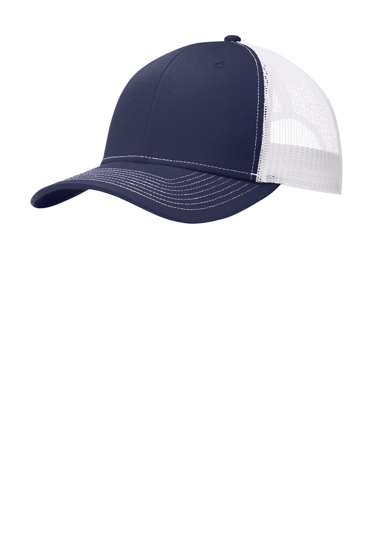 Port Authority Snapback Trucker Cap. C402 - True Navy/ White