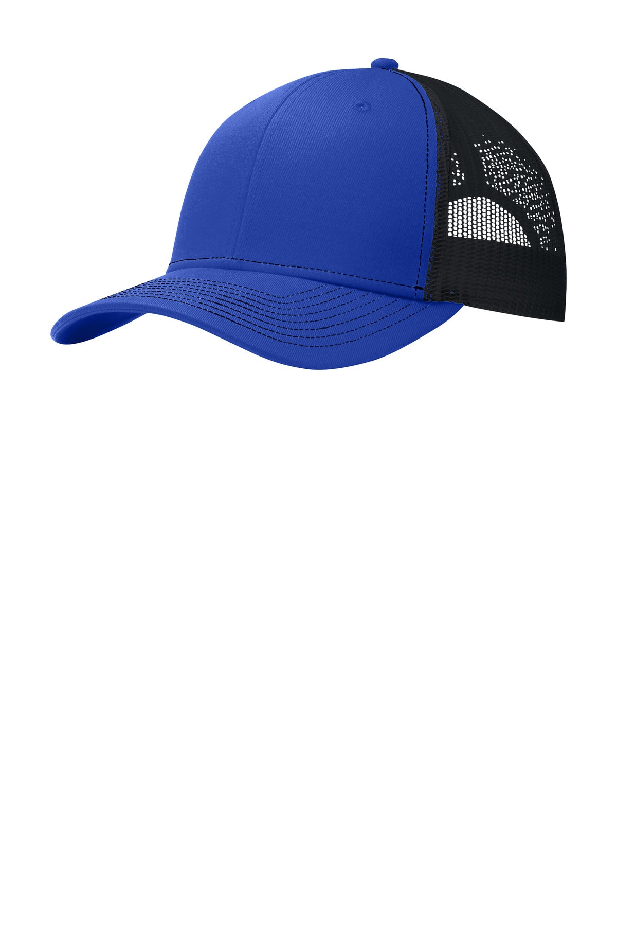 Port Authority Snapback Trucker Cap. C402 - True Royal/ Black