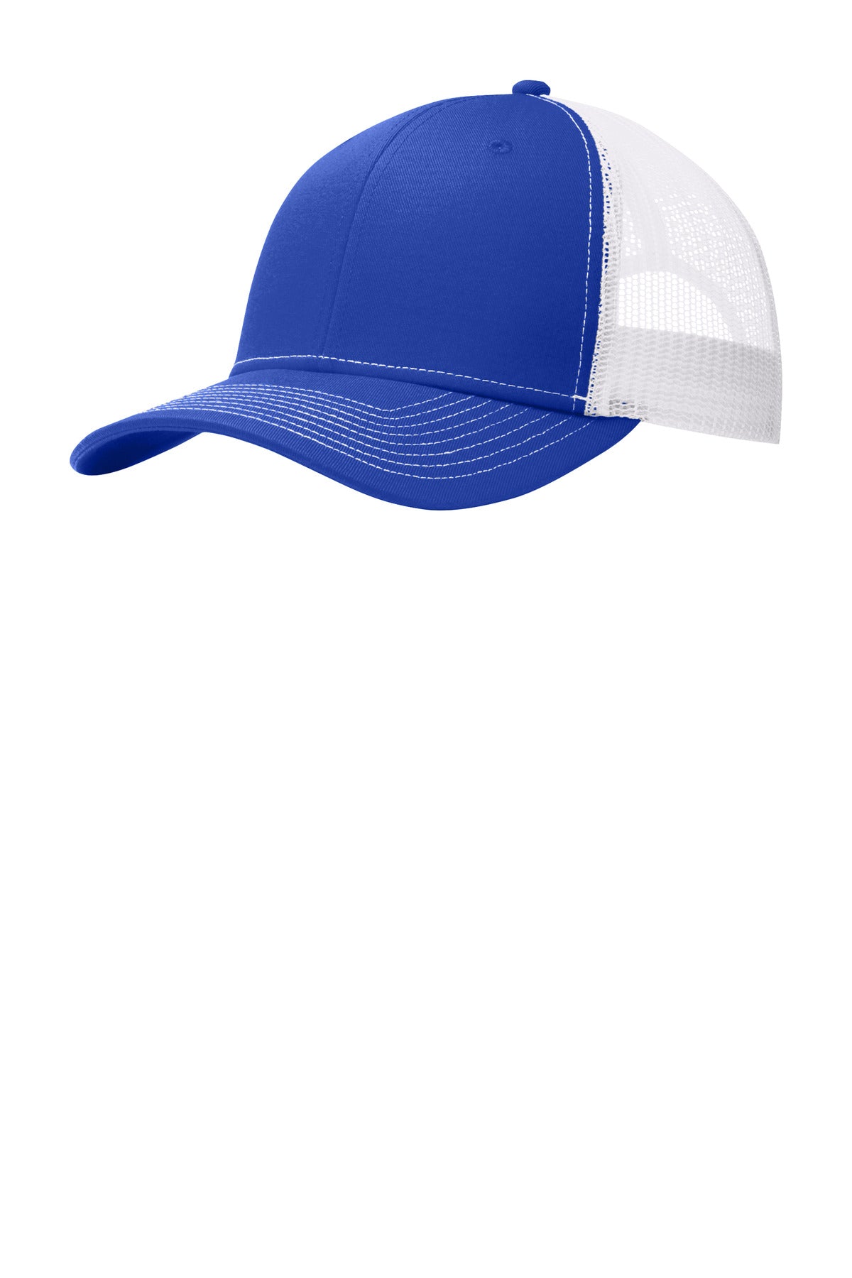 Port Authority Snapback Trucker Cap. C402 - True Royal/ White