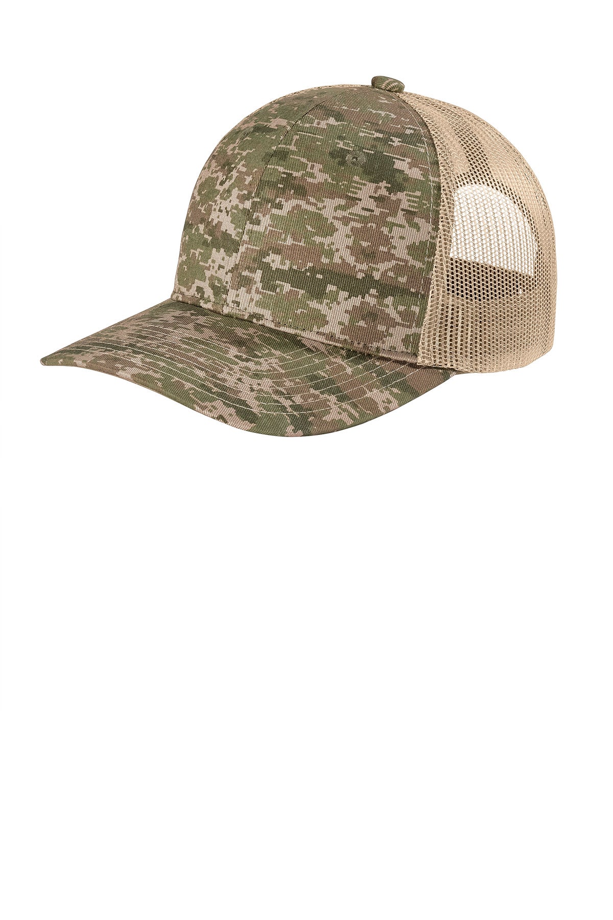 Port Authority  Digi Camo Snapback Trucker Cap C404 - Olive Drab Green Digi/ Coyote Brown
