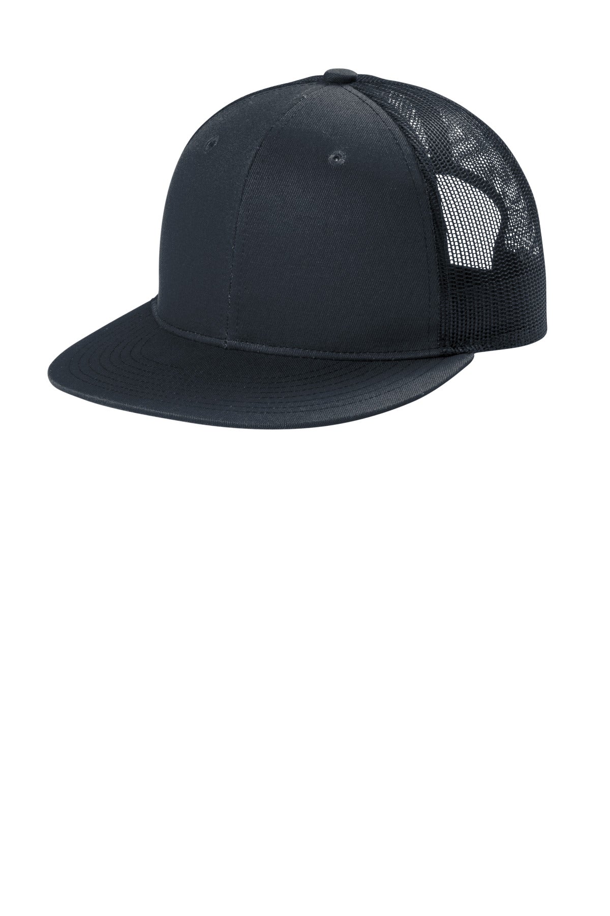 Port Authority Snapback Flat Bill Trucker Cap C407 - Rich Navy