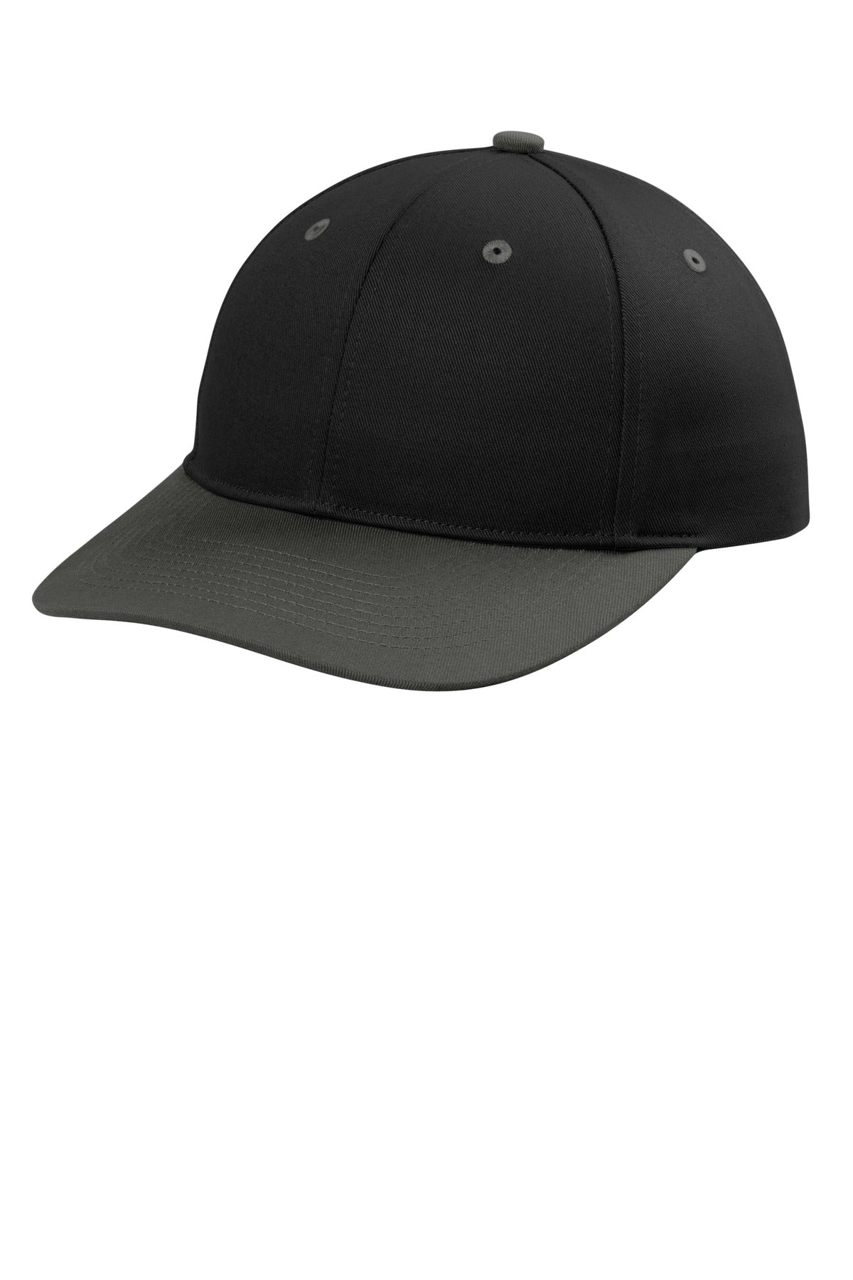 Port Authority Snapback Cap C408 - Black/ Grey Steel