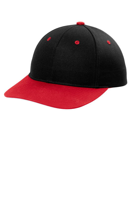 Port Authority Snapback Cap C408 - Black/ True Red