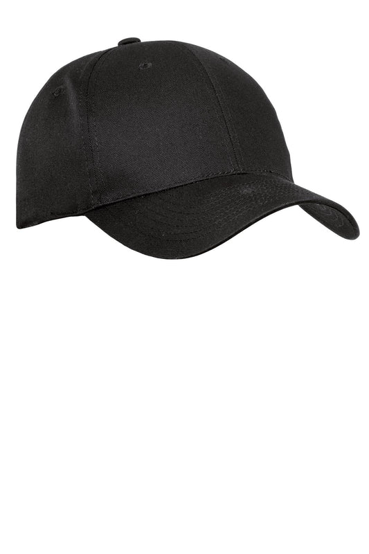 Port Authority Fine Twill Cap.  C800 - Black