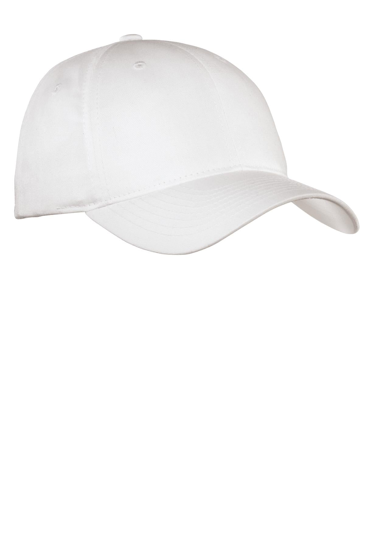 Port Authority Fine Twill Cap.  C800 - White