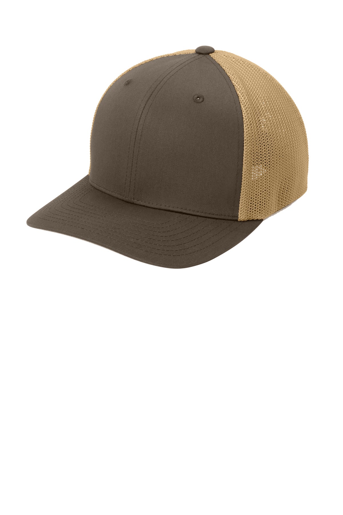 Port Authority Flexfit Mesh Back Cap. C812 - Brown/ Khaki