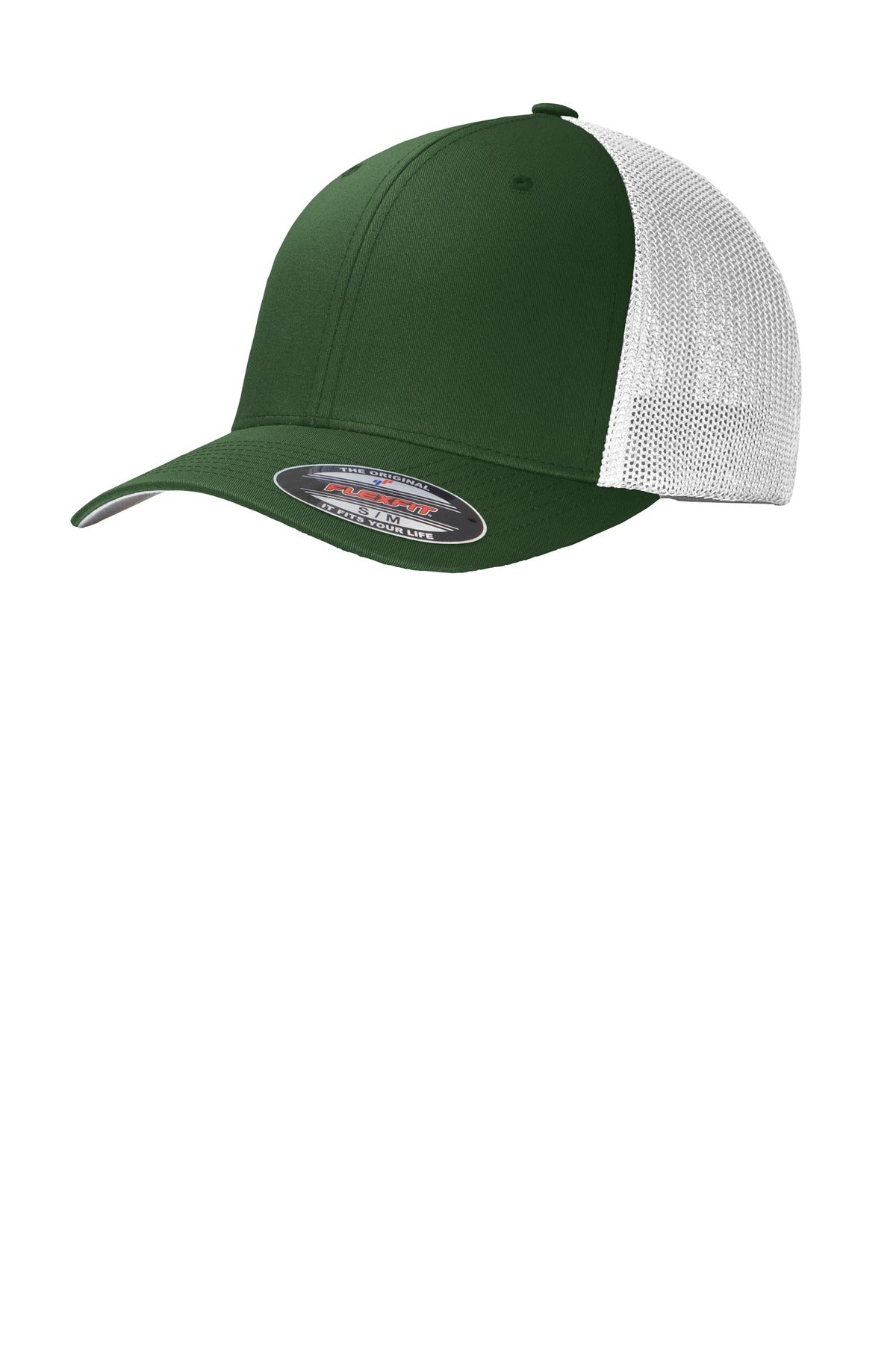 Port Authority Flexfit Mesh Back Cap. C812 - Forest Green/ White