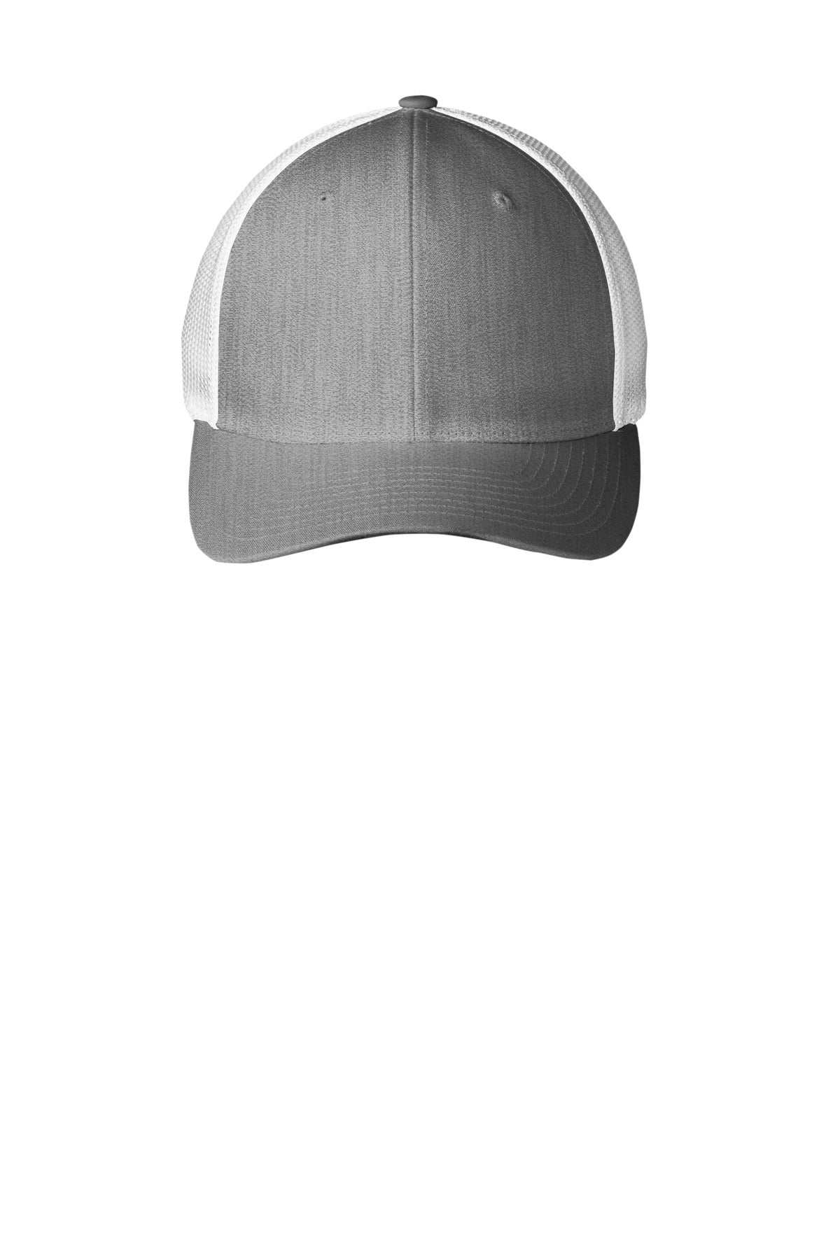 Port Authority Flexfit Mesh Back Cap. C812 - Heather Grey/ White