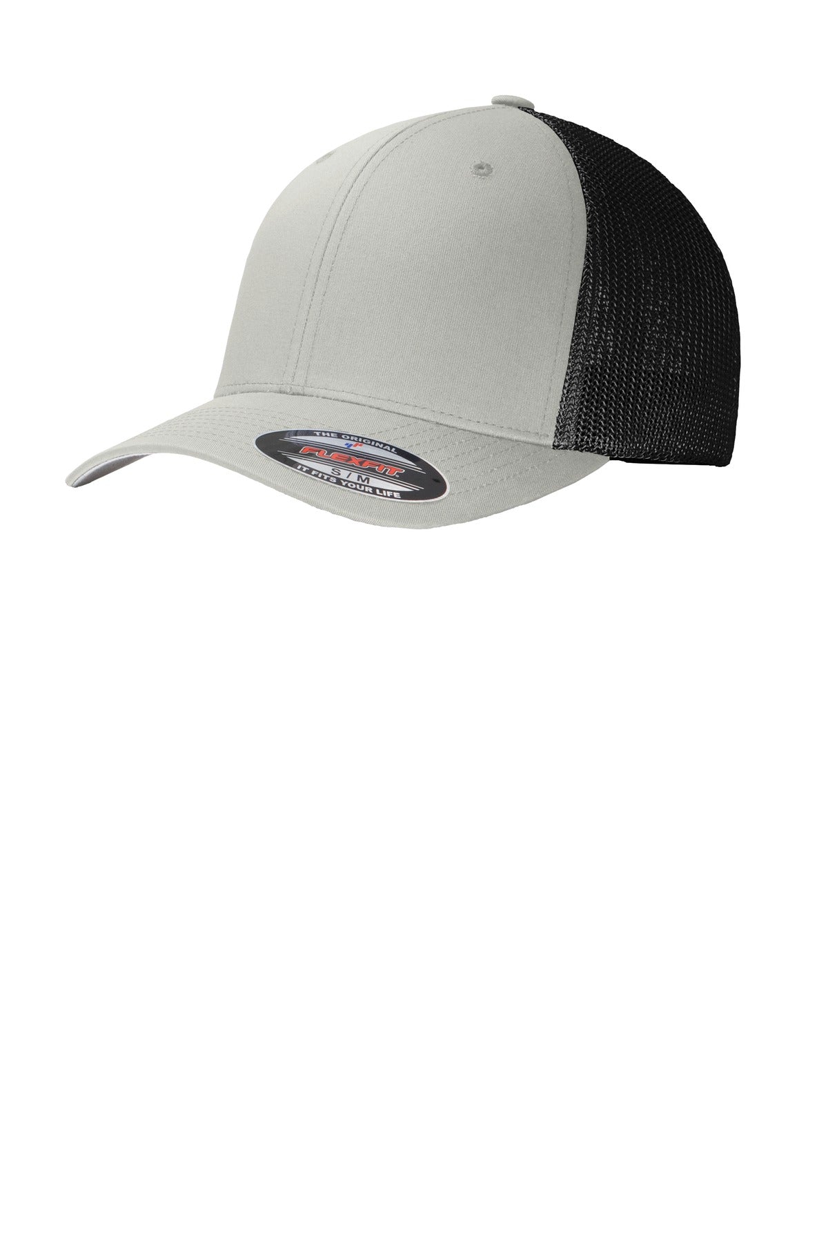 Port Authority Flexfit Mesh Back Cap. C812 - Silver/ Black