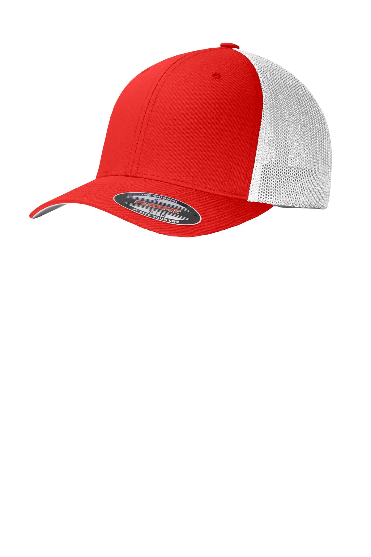 Port Authority Flexfit Mesh Back Cap. C812 - True Red/ White