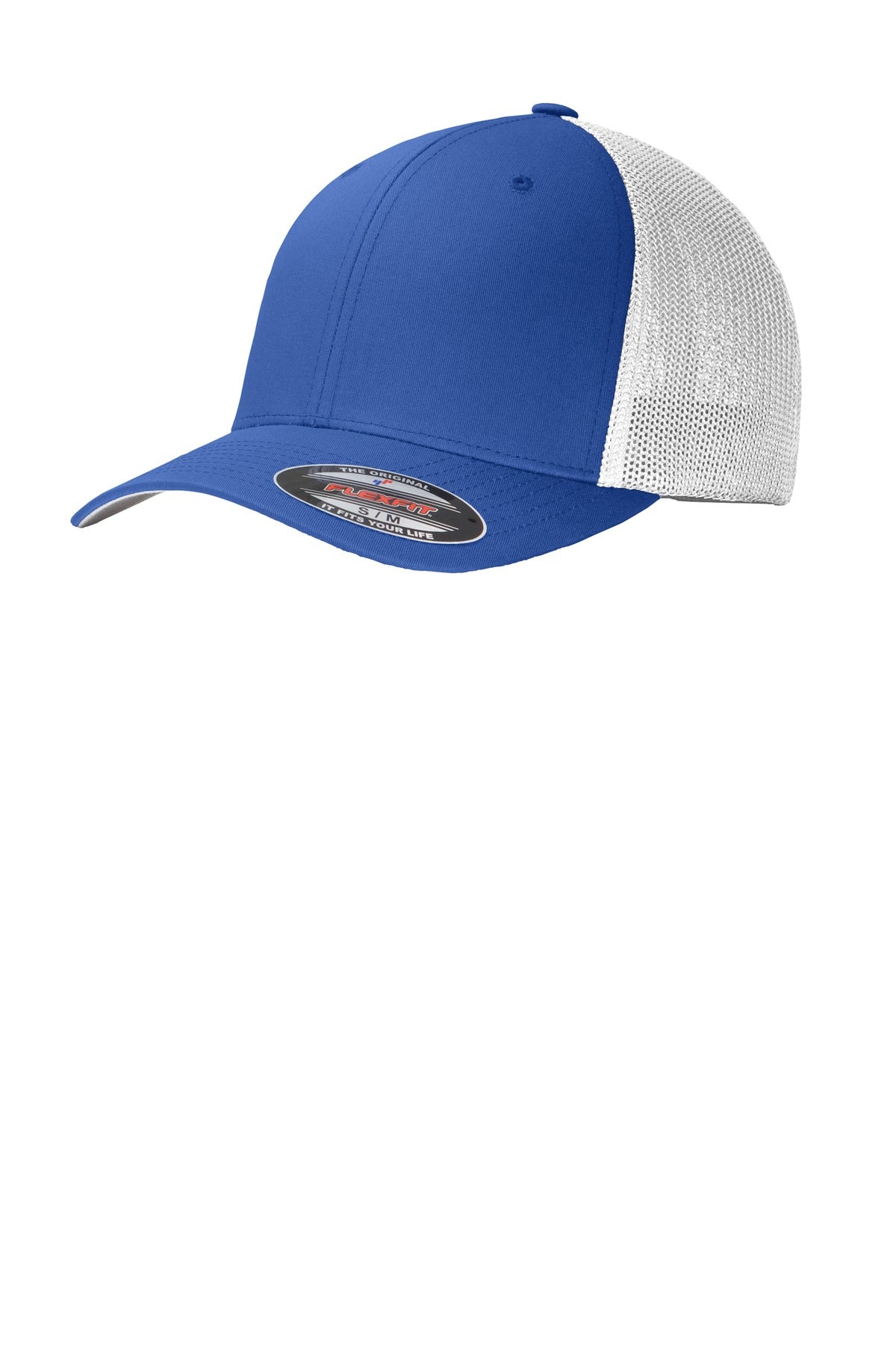 Port Authority Flexfit Mesh Back Cap. C812 - True Royal/ White