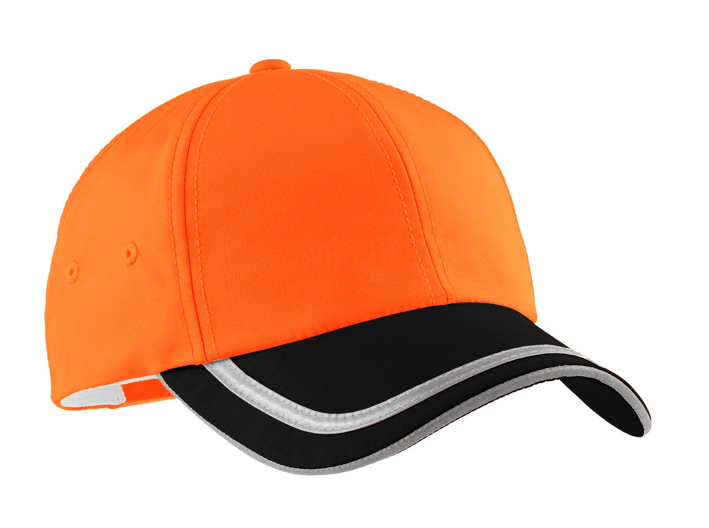 Port Authority Enhanced Visibility Cap.  C836 - Safety Orange/ Black