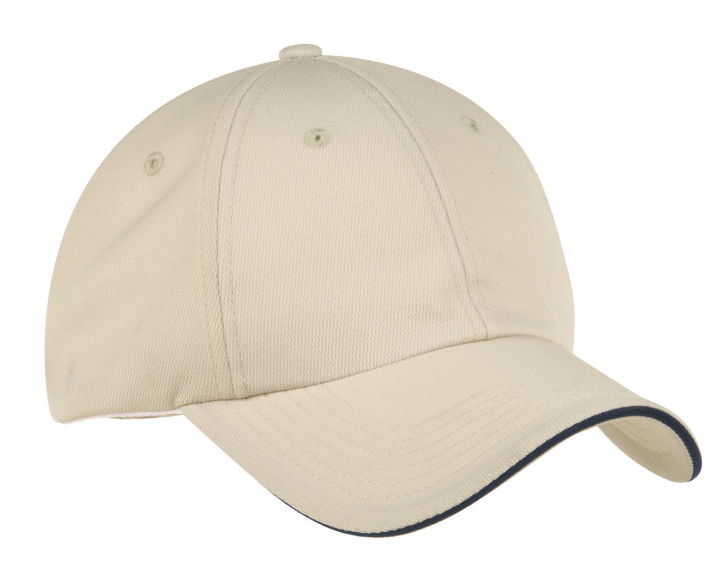 Port Authority Dry Zone Cap.  C838 - Stone/ Classic Navy