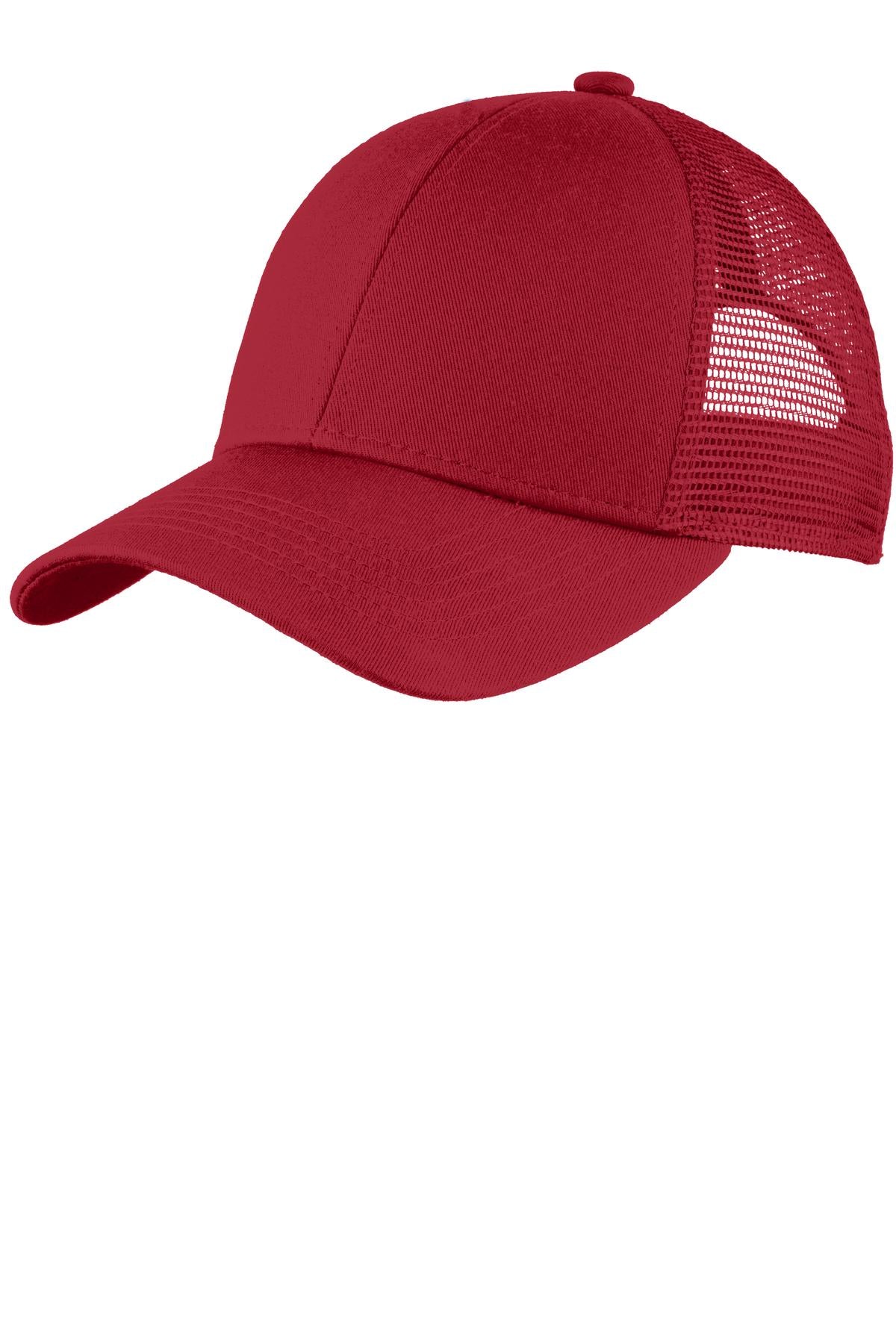 Port Authority Adjustable Mesh Back Cap. C911 - Chili Red