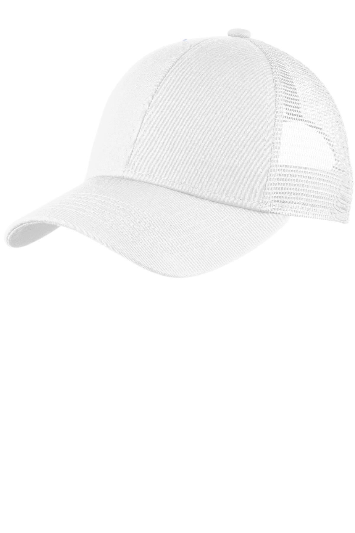 Port Authority Adjustable Mesh Back Cap. C911 - White