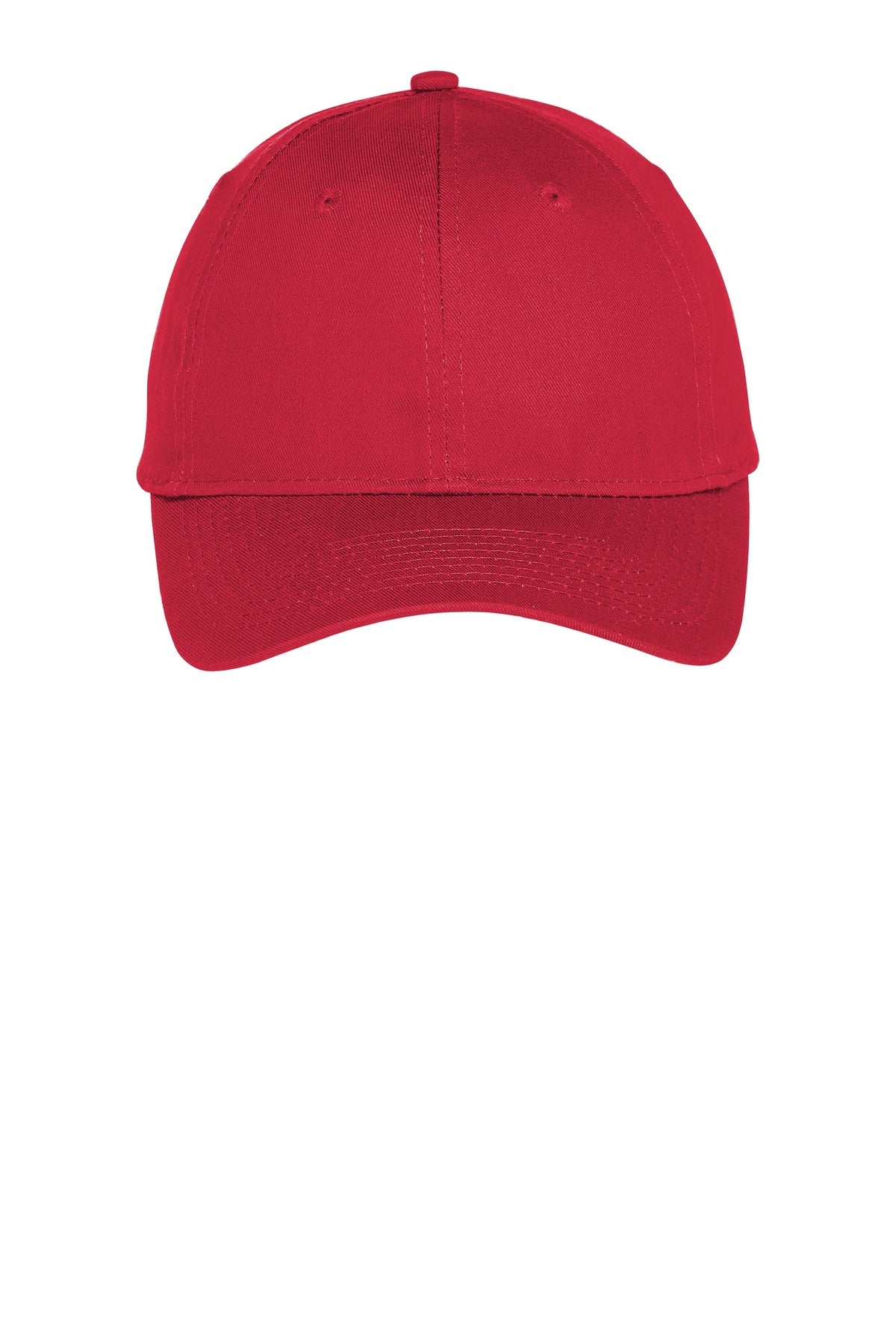 Port Authority Six-Panel Unstructured Twill Cap. C914 - True Red
