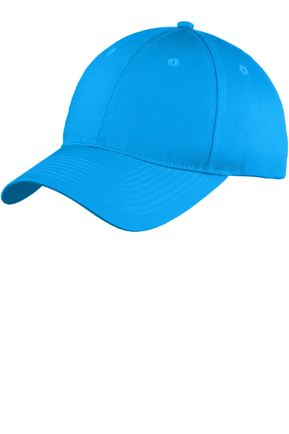 Port Authority Six-Panel Unstructured Twill Cap. C914 - Sapphire