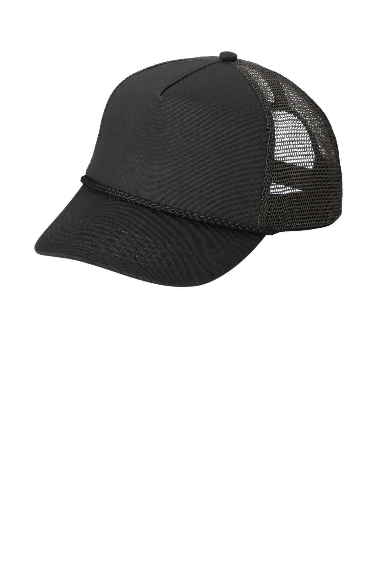 Port Authority 5-Panel Snapback Cap. C932 - Black
