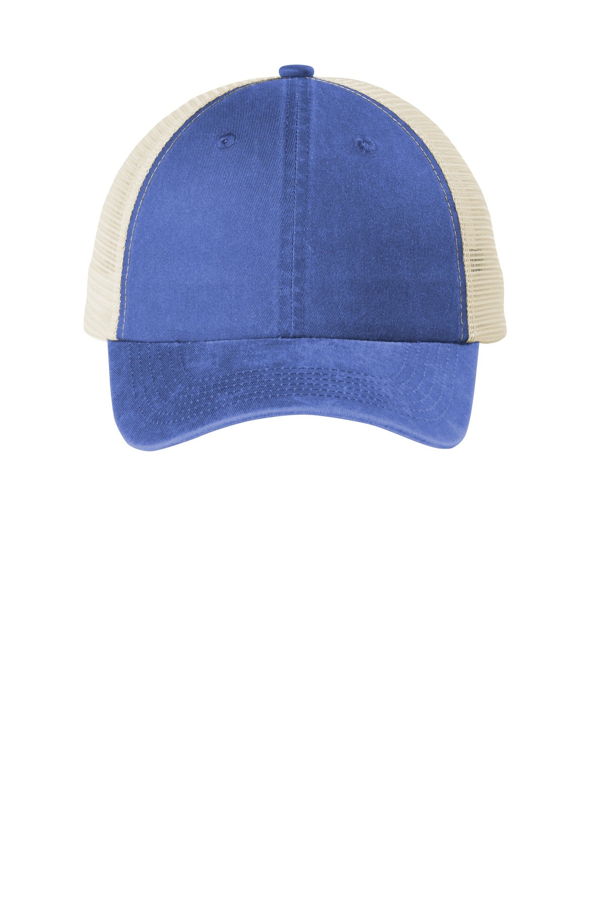 Port Authority  Beach Wash  Mesh Back Cap. C943 - Blue Moon/ Stone
