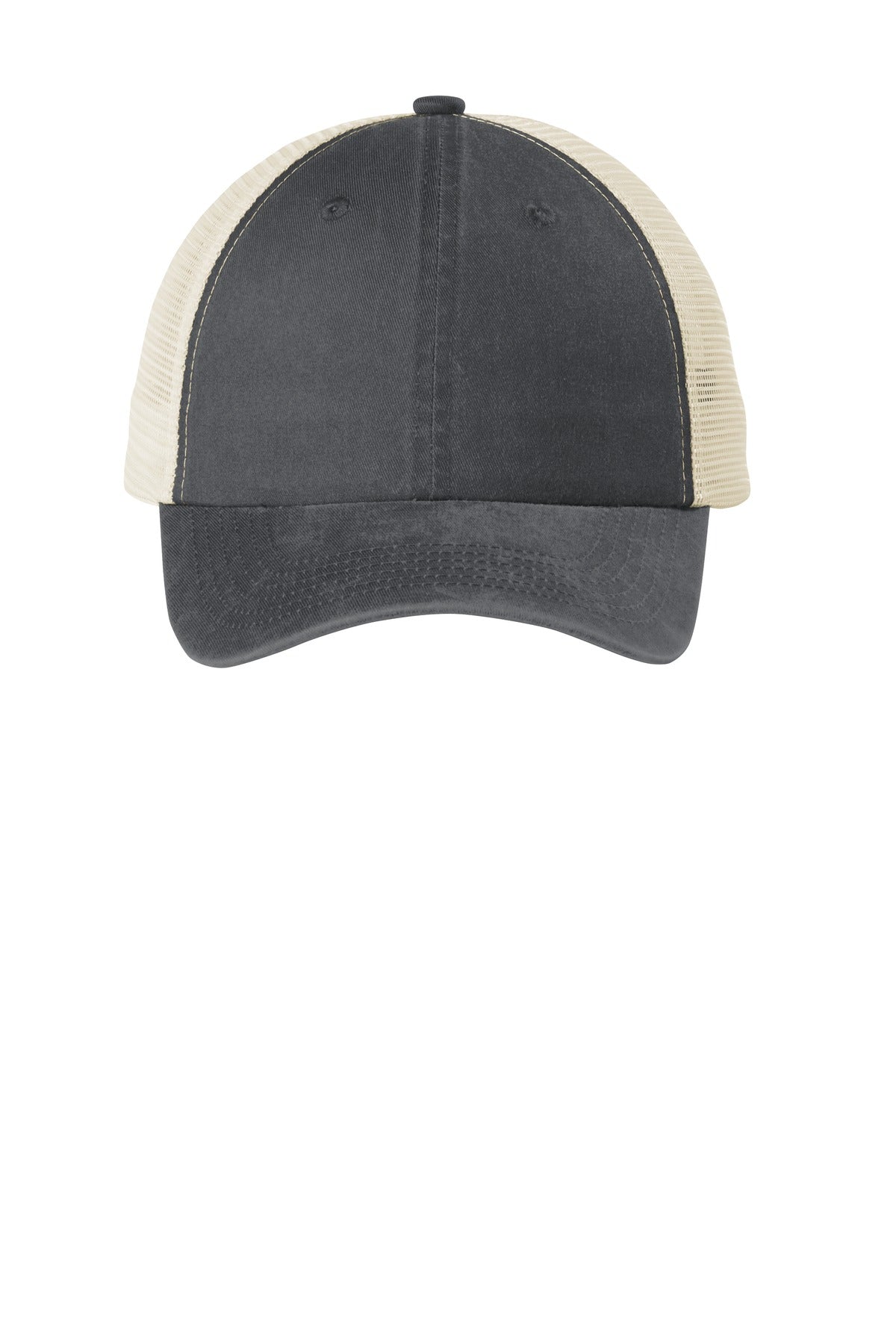 Port Authority  Beach Wash  Mesh Back Cap. C943 - Coal/ Stone