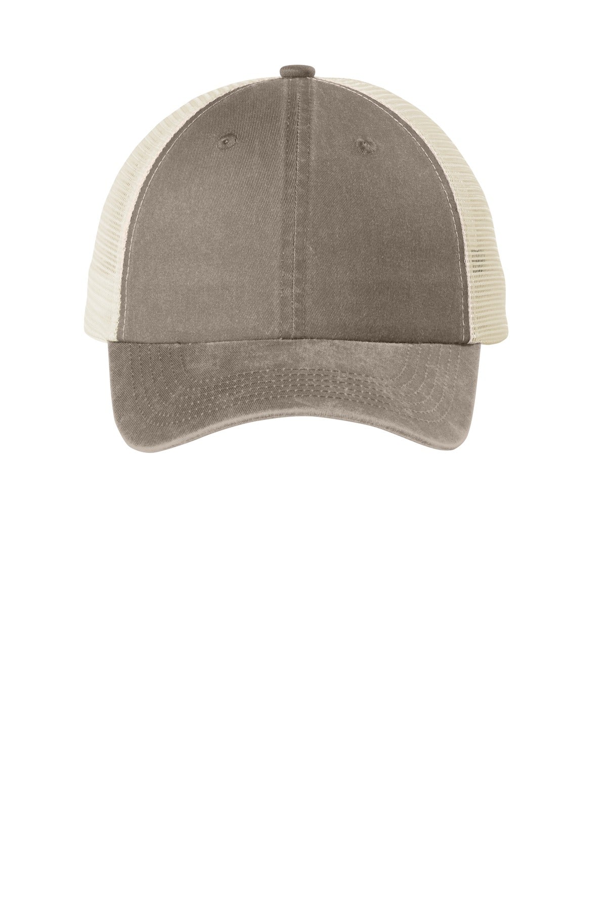 Port Authority  Beach Wash  Mesh Back Cap. C943 - Taupe/ Stone