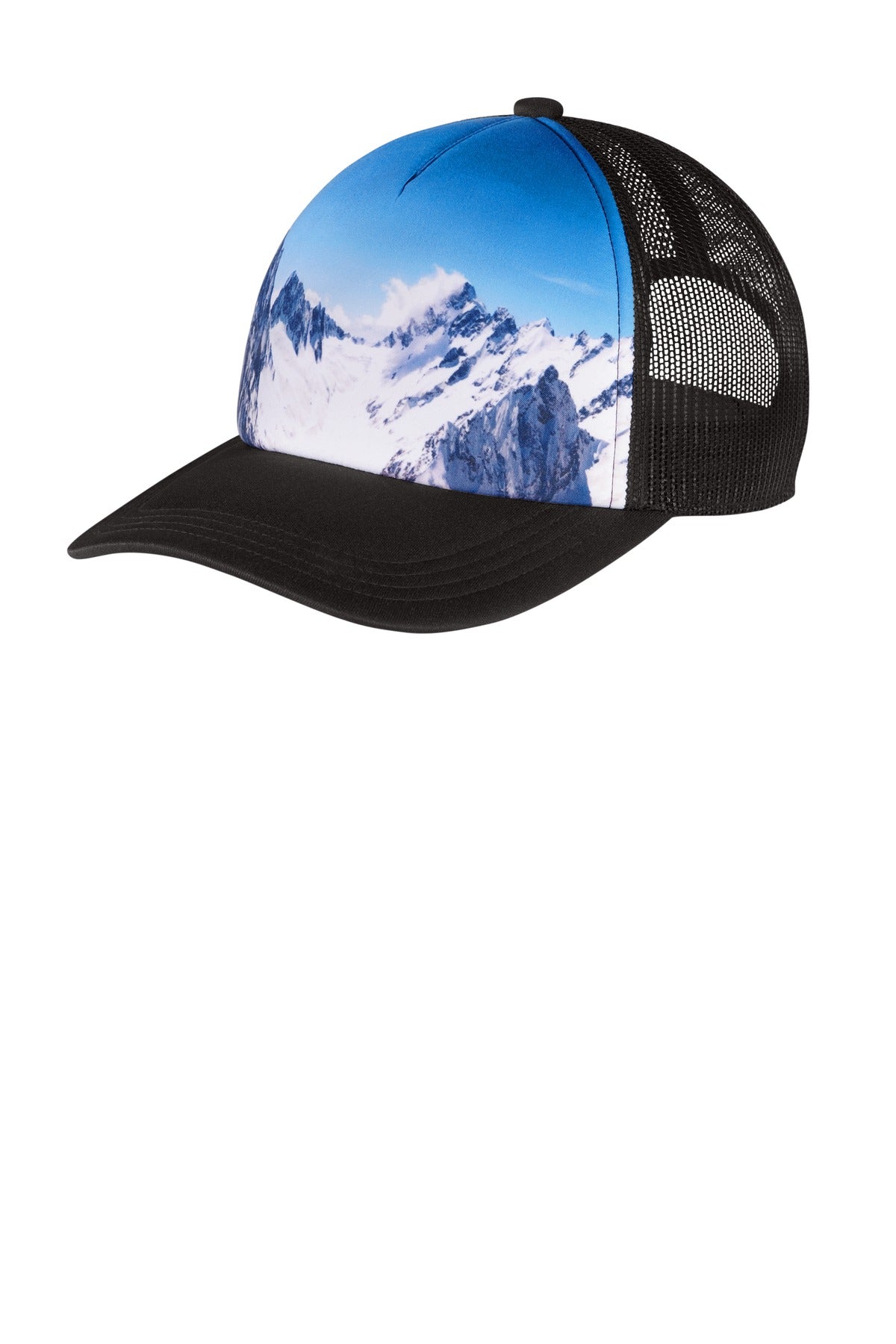 Port Authority  Photo Real Snapback Trucker Cap C950 - Snow Caps