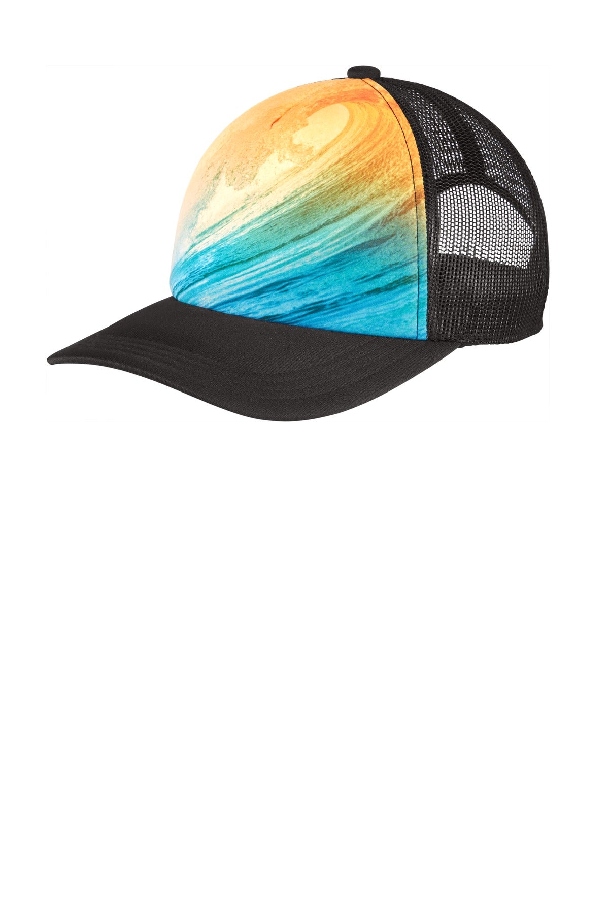 Port Authority  Photo Real Snapback Trucker Cap C950 - Wave