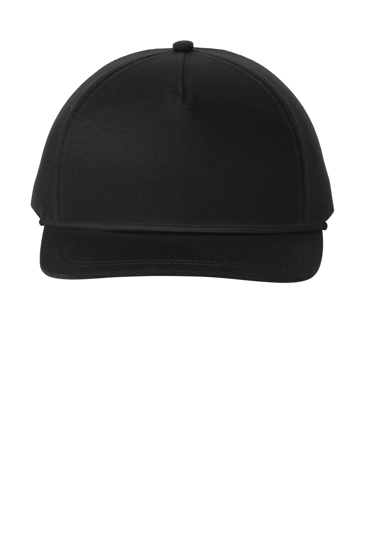 Port Authority Snapback Five-Panel Rope Cap C962 - Black/ Black