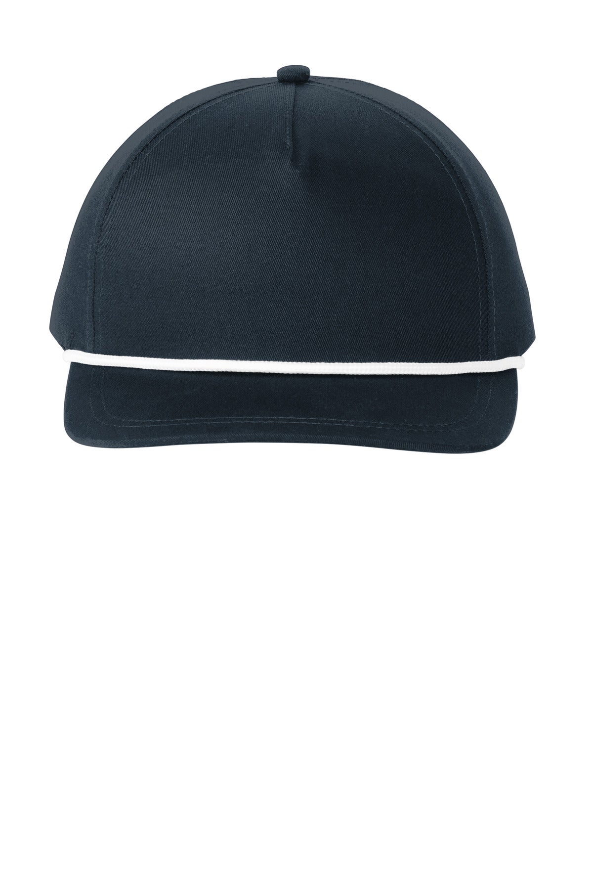 Port Authority Snapback Five-Panel Rope Cap C962 - Navy/ White