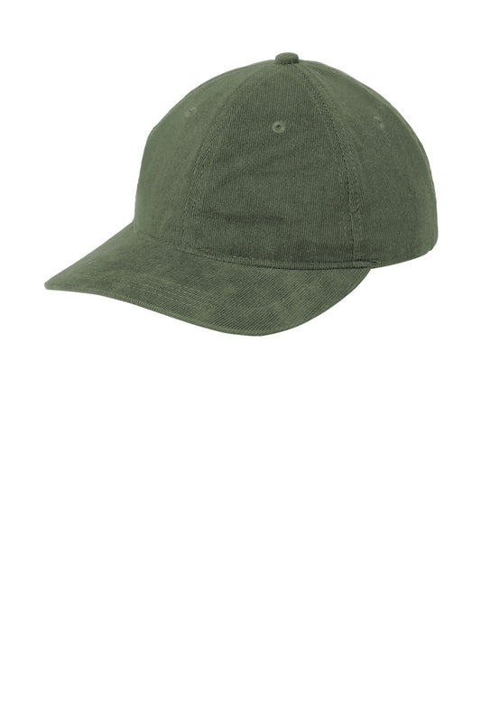Port Authority Light Corduroy Dad Cap C973 - Olive Green