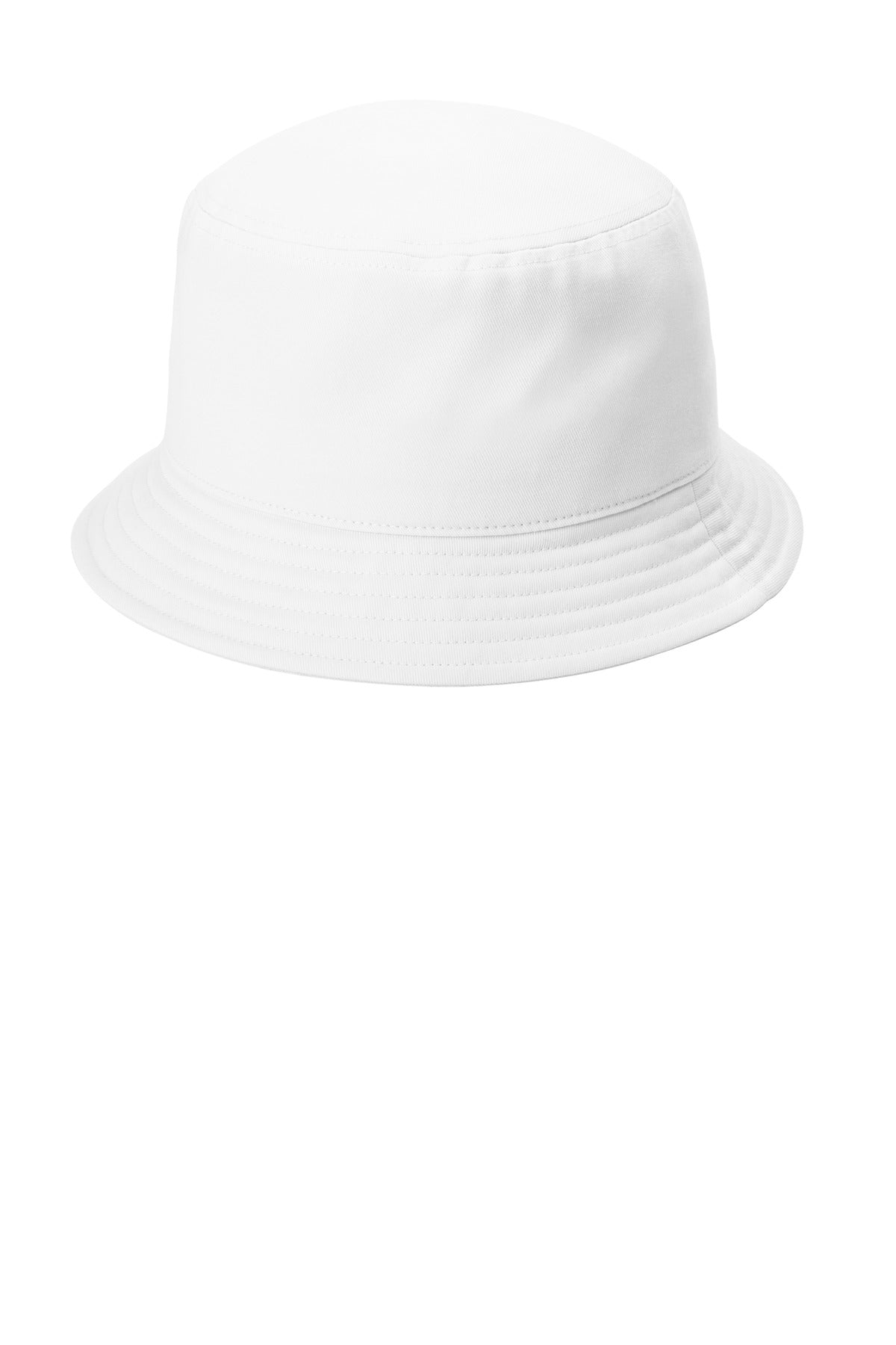 Port Authority Twill Short Brim Bucket Hat C976 - White