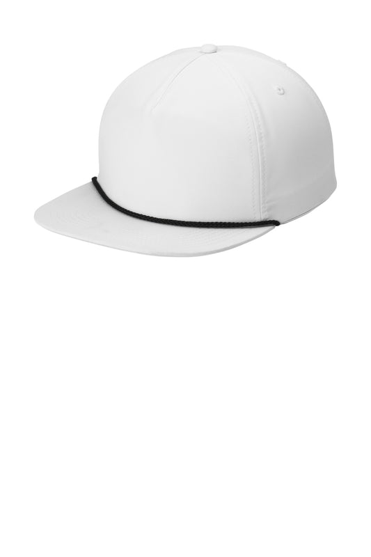 Port Authority 5-Panel Poly Rope Cap C981 - White/ Black