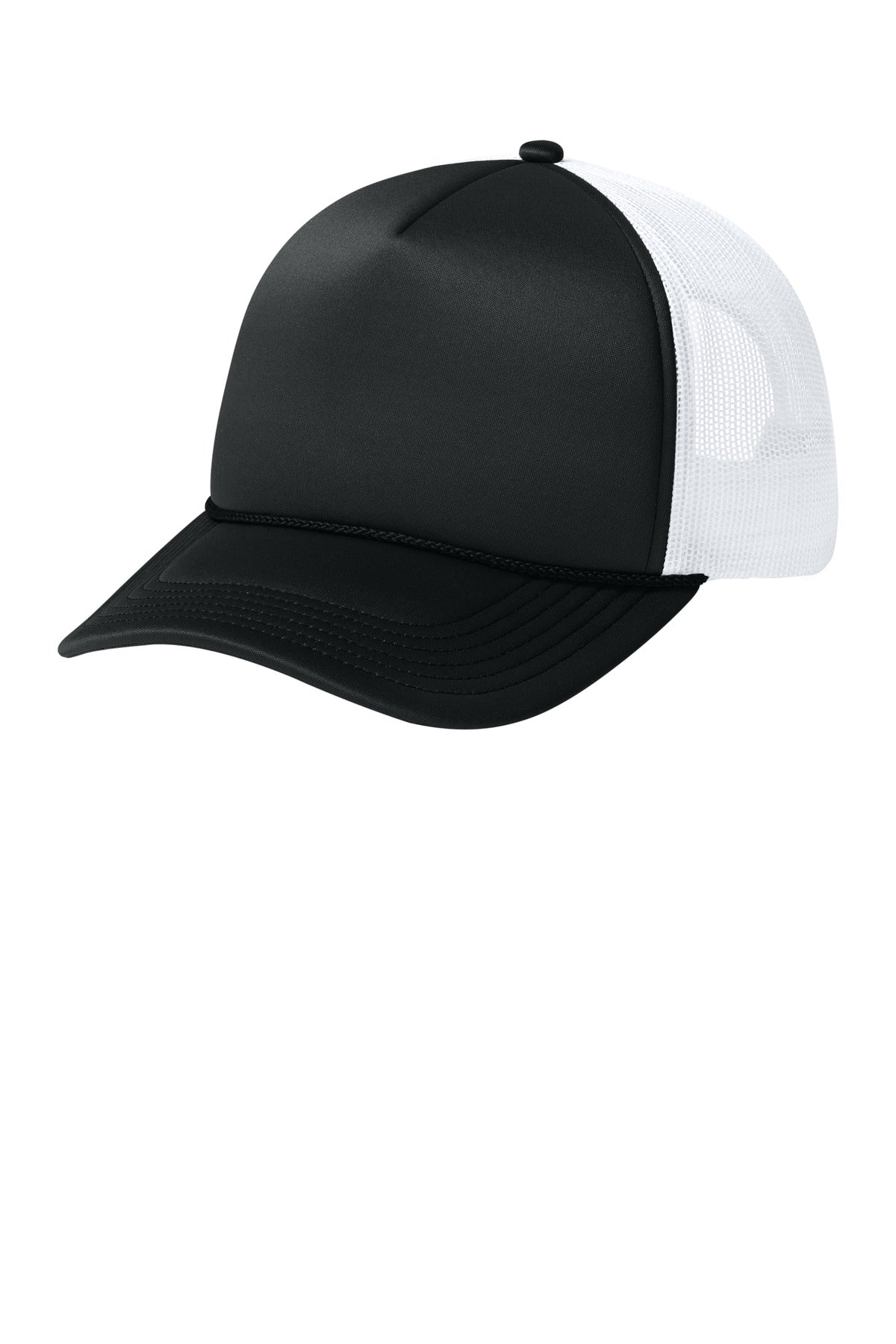 Port Authority Foam Truck'N Cap C993 - Deep Black/ Deep Black/ White