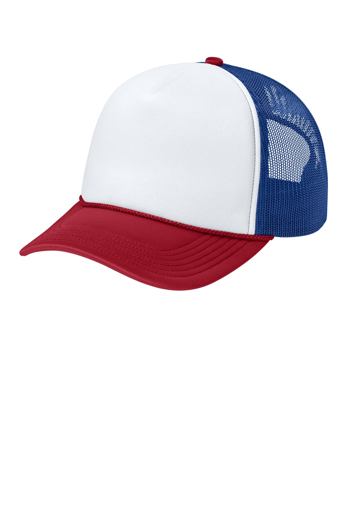 Port Authority Foam Truck'N Cap C993 - White/ Rich Red/ True Royal