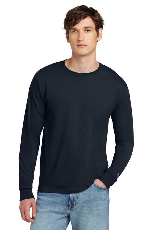 Champion  Heritage 5.2-Oz. Jersey Long Sleeve Tee CC8C - Navy