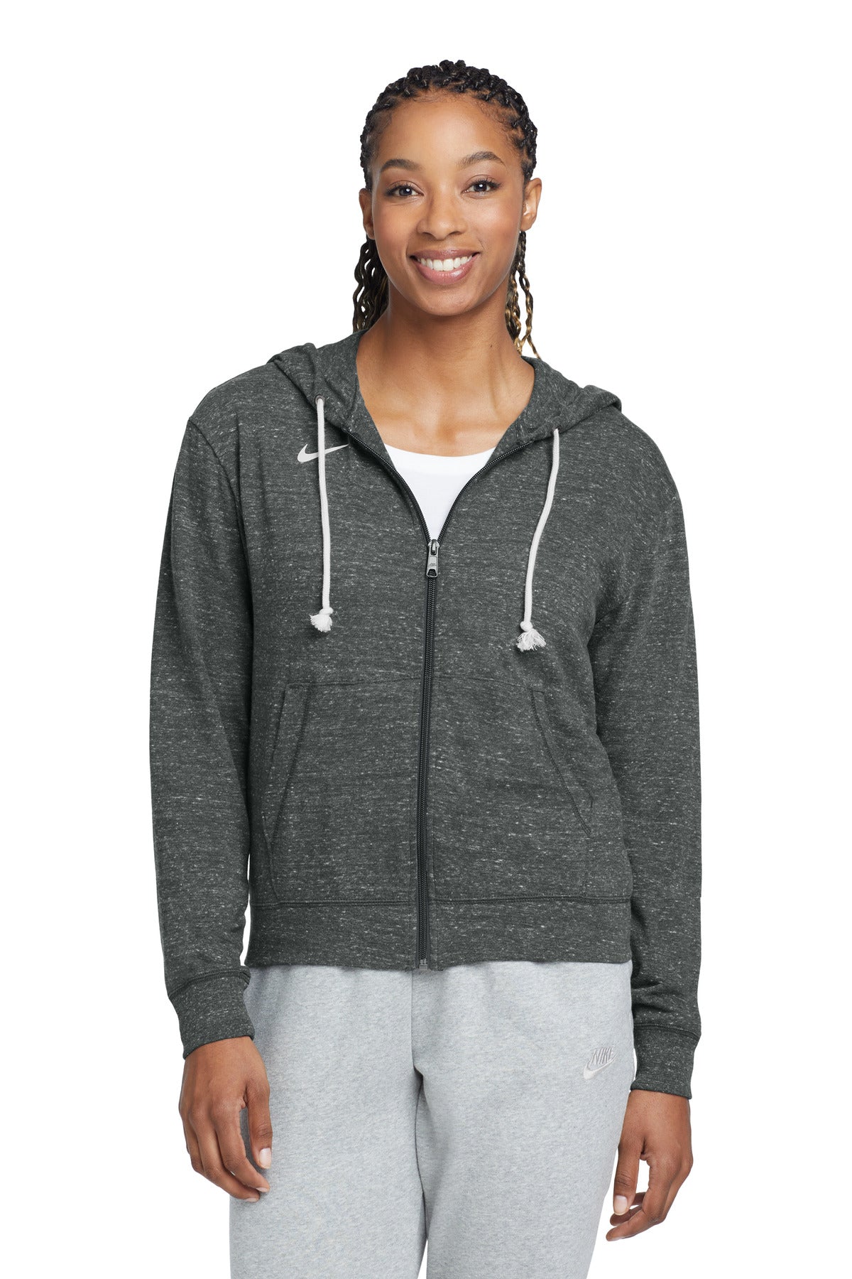 Nike Women's Gym Vintage Full-Zip Hoodie CN9402 - Team Anthracite