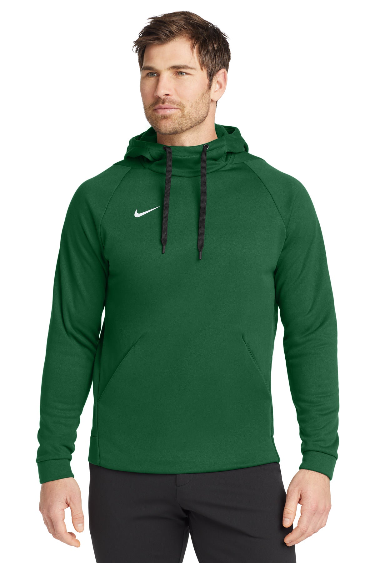 Nike Therma-FIT Pullover Fleece Hoodie  CN9473 - Team Dark Green