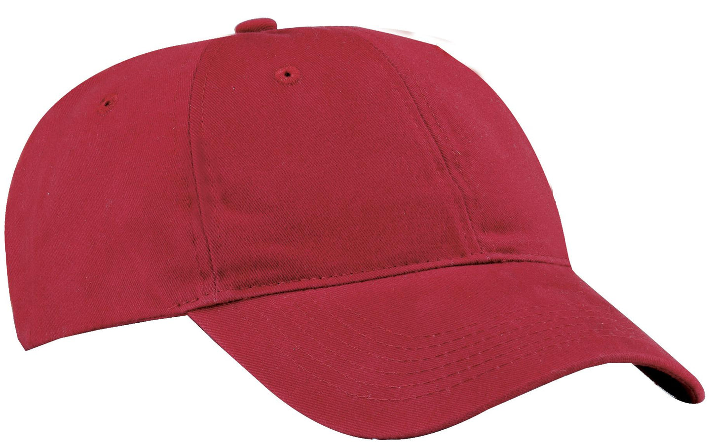 Port Authority Brushed Twill Low Profile Cap.  CP77 - Red