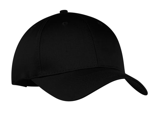Port Authority Six-Panel Twill Cap.  CP80 - Black