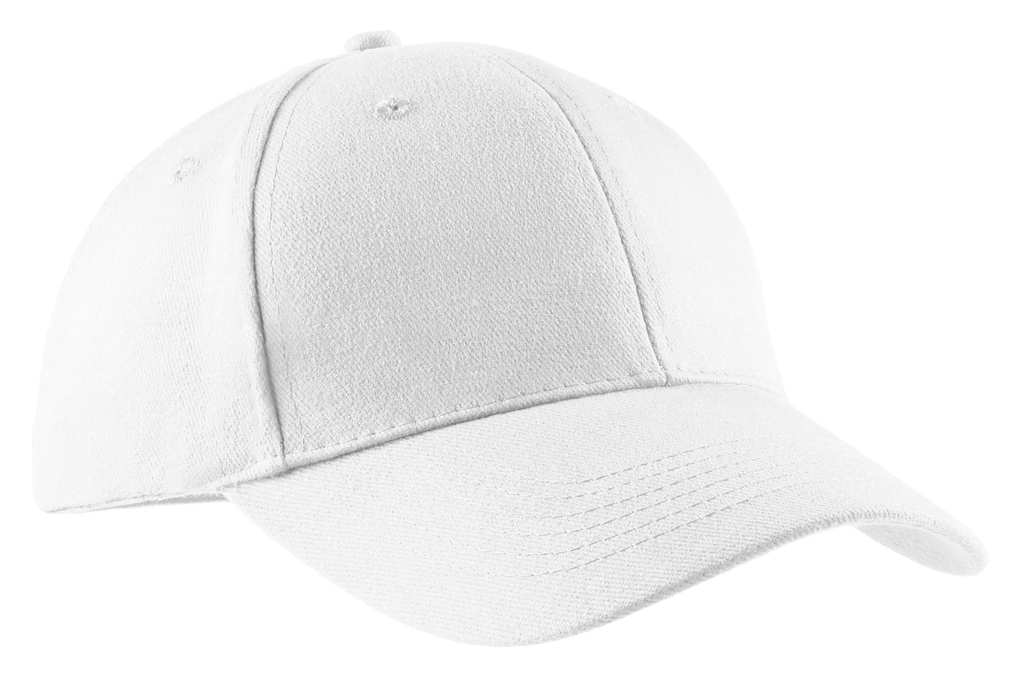 Port Authority Brushed Twill Cap.  CP82 - White