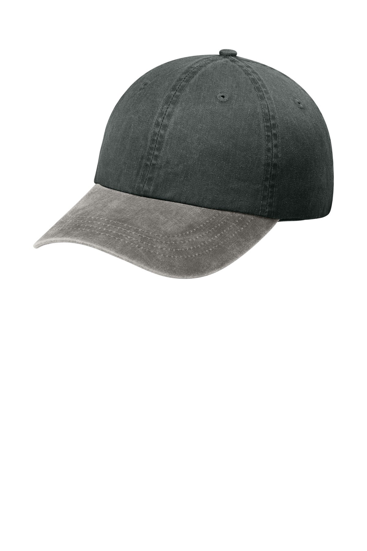 Port Authority Two-Tone Pigment-Dyed Cap.  CP83 - Black/ Pebble