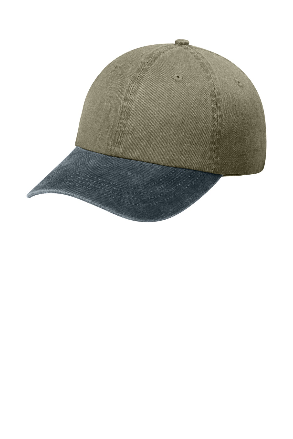 Port Authority Two-Tone Pigment-Dyed Cap.  CP83 - Khaki/ Graphite