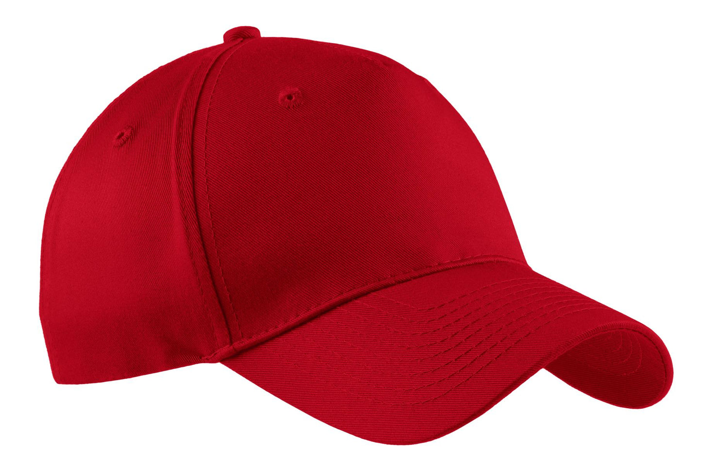 Port Authority Five-Panel Twill Cap.  CP86 - Red