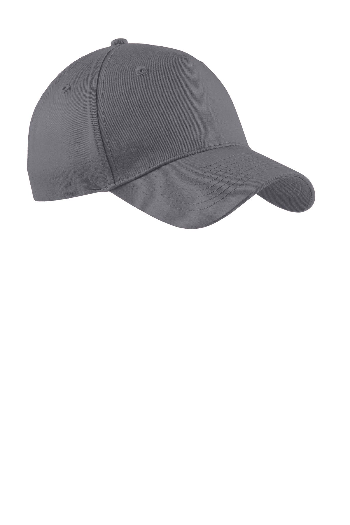 Port Authority Five-Panel Twill Cap.  CP86 - Charcoal