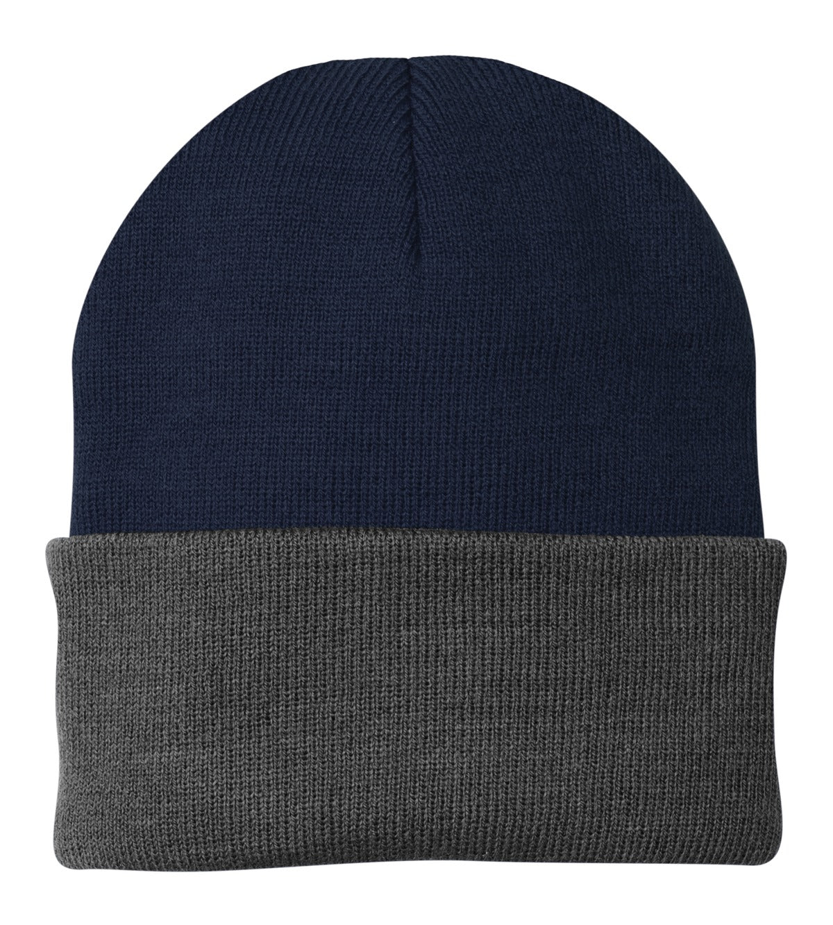 Port Authority Knit Cap.  CP90 - Navy/ Athletic Oxford